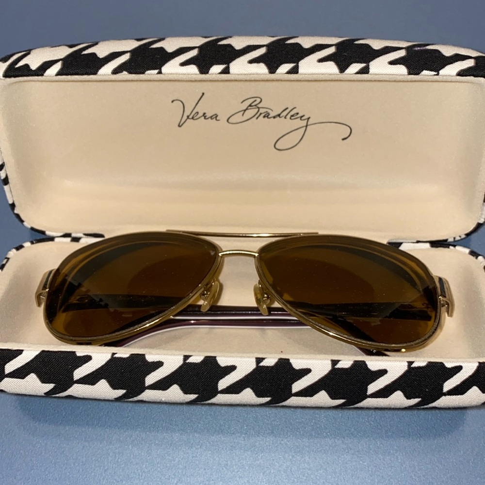 Vera Bradley SunGlasses & Hardcover Case Pristine
